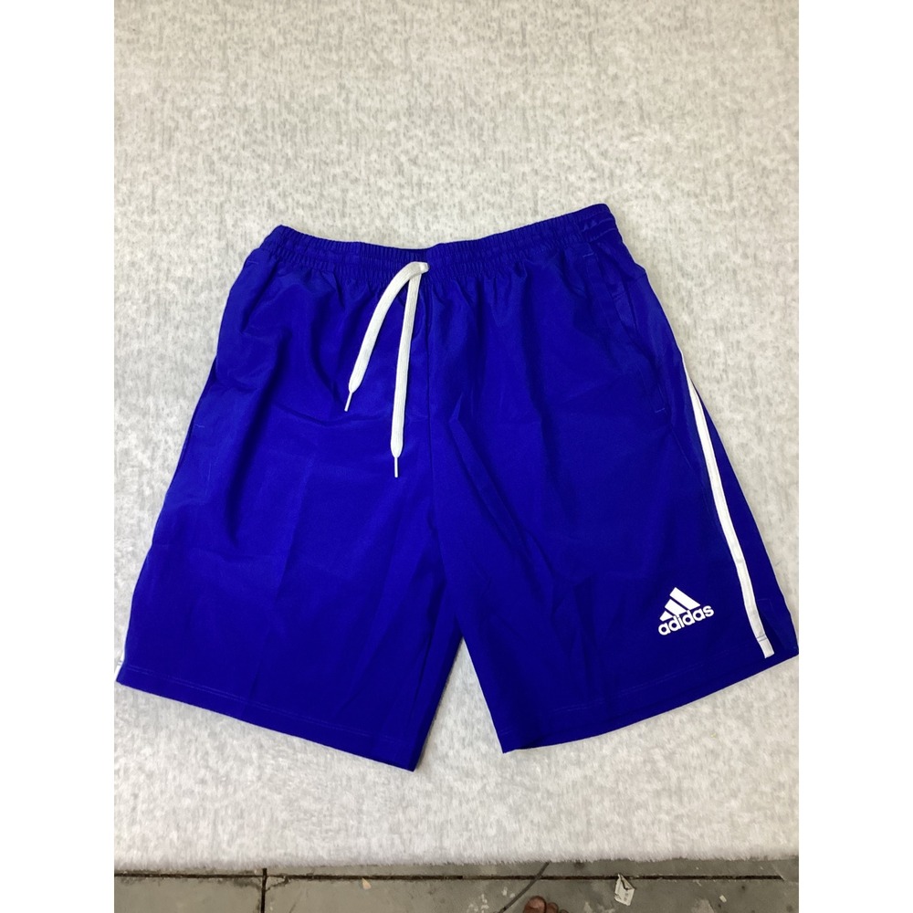 Adidas Mens TI 3P Athletic Shorts Royal Blue White HS8928 Size Medium NWT
